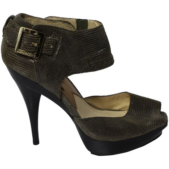 Michael Kors Heidi Platform Heels in Black Leather - Picture 1 of 8